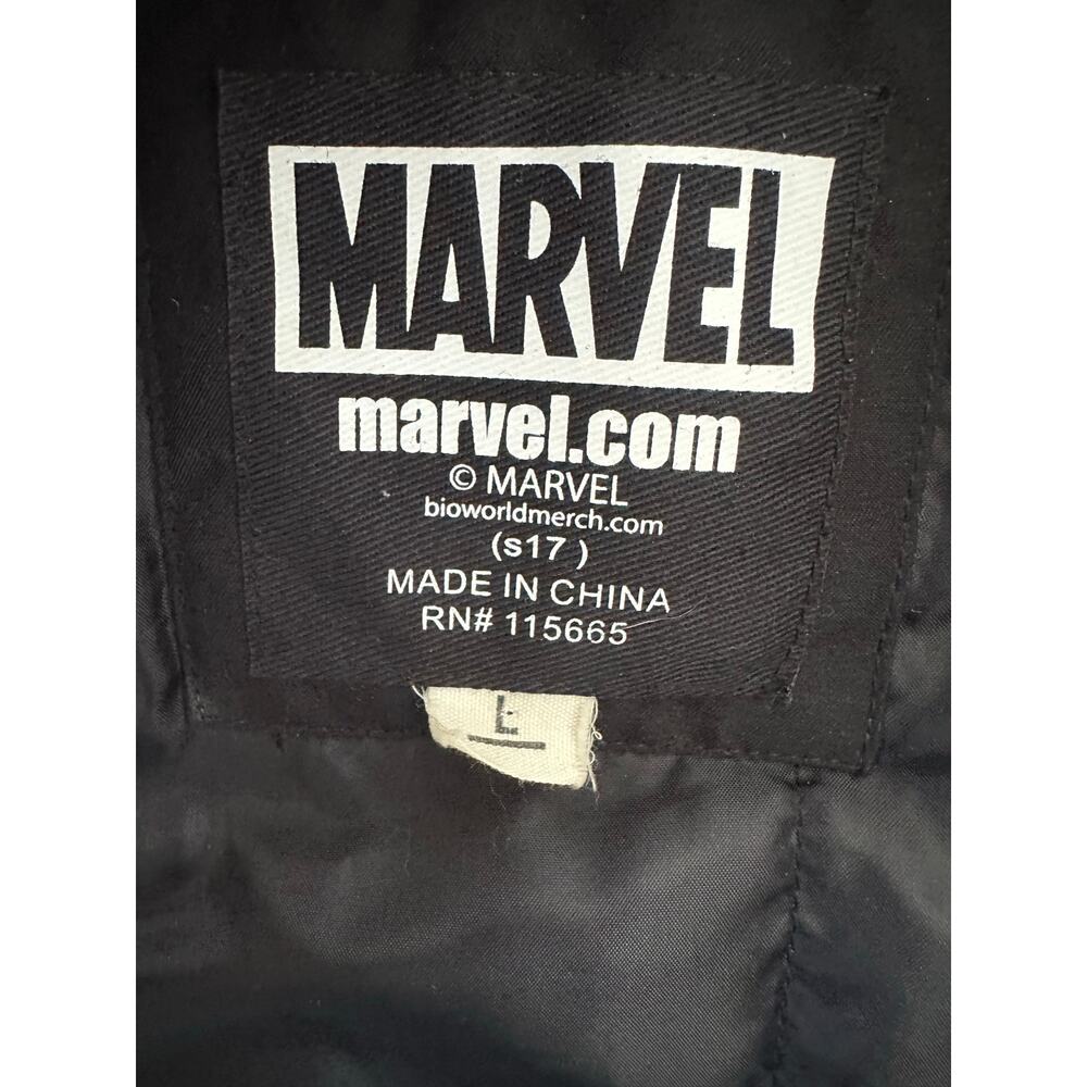 Marvel Deadpool Black Bomber Jacket Patchwork Pat… - image 3